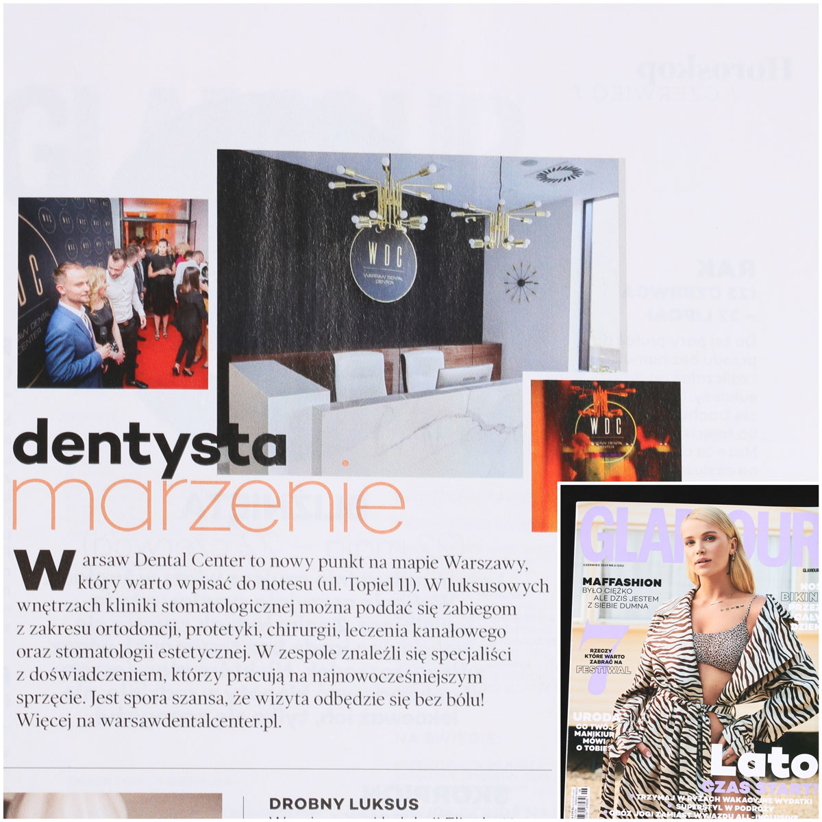 Miesięcznik „Glamour” o Warsaw Dental Center