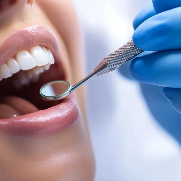 Pacjent w trakcie kontroli po metamorfozie uśmiechu w Warsaw Dental Center